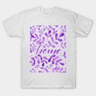 Watercolor home foliage - purple T-Shirt